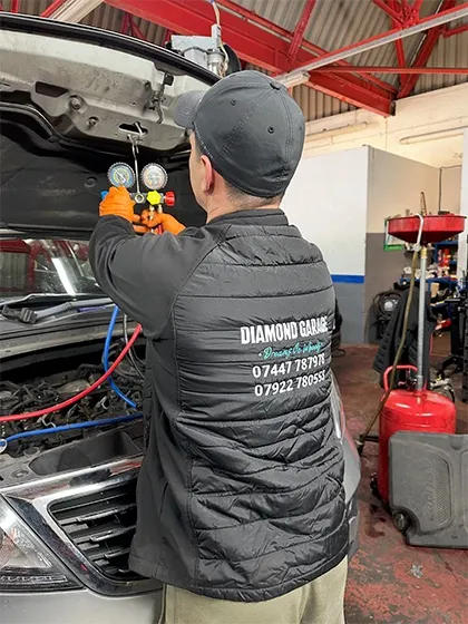 Diamond Garage workshop interior